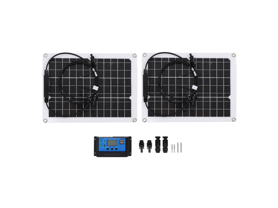 Laxiscreed Painel Solar Monocristalino Flexível E Impermeável Para Controladores De 50a
