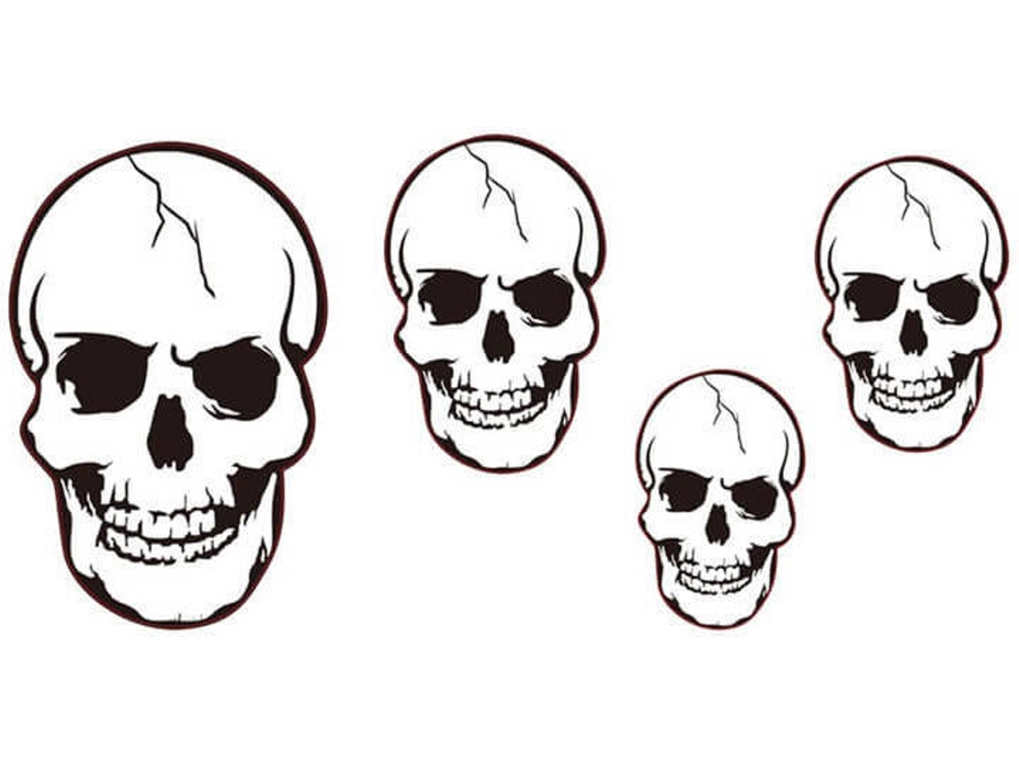 Decorações de Halloween DISFRAZZES Caveiras (4 Un - 20-45 cm)