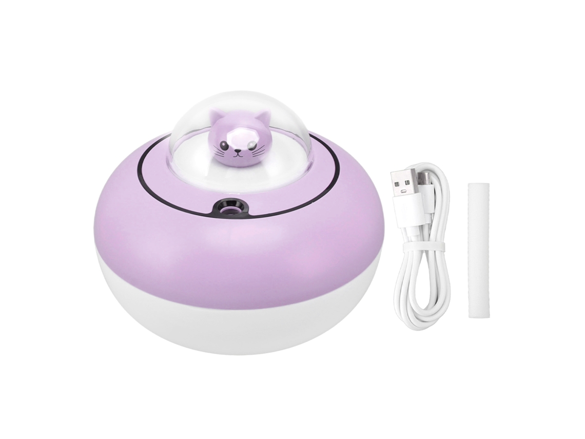 Laxiscreed Umidificador Compacto Usb, Portátil Para Escritório E Quarto, Silencioso E Com Acabamento Fofo Na Cor Violeta