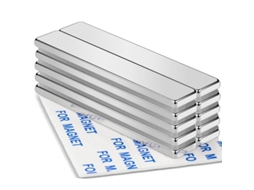 Ímãs de neodímio Nova Line, barras com adesivo duplo, 60x10x3mm, 10 unidades, para geladeira, garagem, cozinha, escritório | S/MARCA
