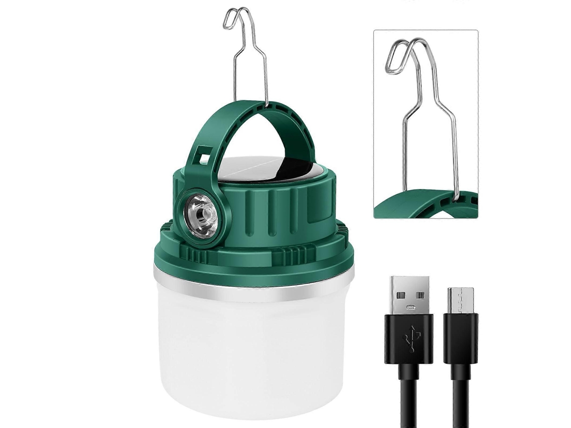 Lanterna Solar Recarregável Usb Para Acampamento, Mini Lanterna Olysi Shop (verde)