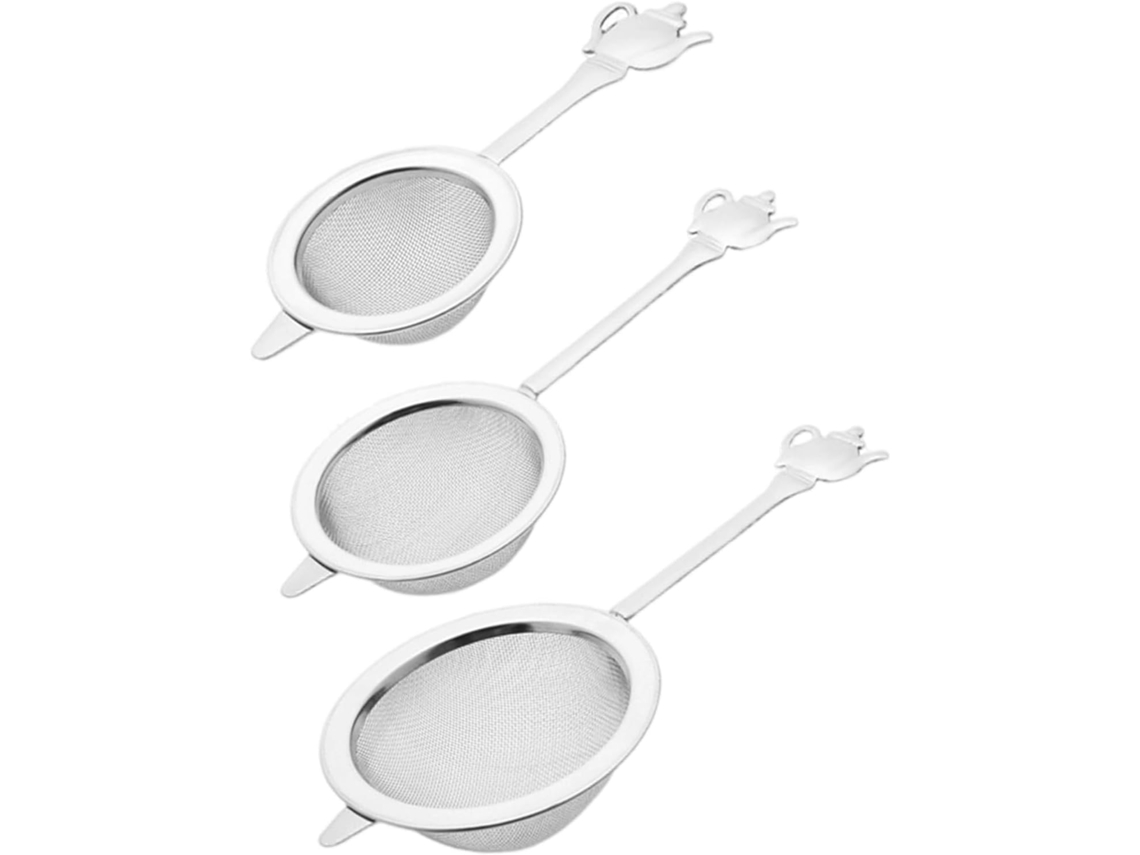 Utensílio Profissional Para Preparo De Chá Com Cabo Ergonômico Em Malha De Aço Inoxidável 304, Ideal De Folhas