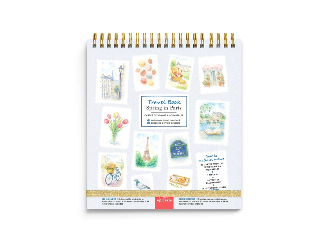 Travel Book La Petite Epicerie Caderno De Viagem Para Aguarela Primavera Em Paris 357002