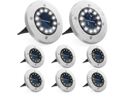 Luminárias solares externas para jardim com 12 LEDs para iluminação de solo da Brilvibera