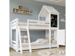 Beliche Infantil 90x200 Com Lousa E Escada Branca