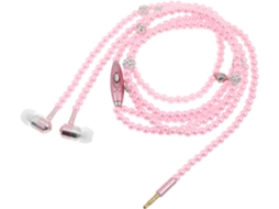 Fones De Com Fio Pearl Chain, Ruído, Design E Remoto Para (rosa)