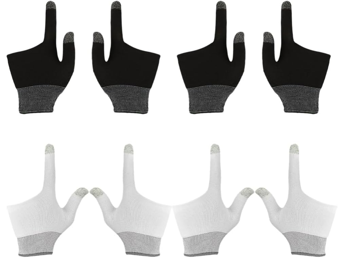Toddmomy Conjunto De 4 Pares Dedos Grafeno Para Jogos Com Tela Sensível Ao Toque, Com Precisão Aprimorada E Dedos