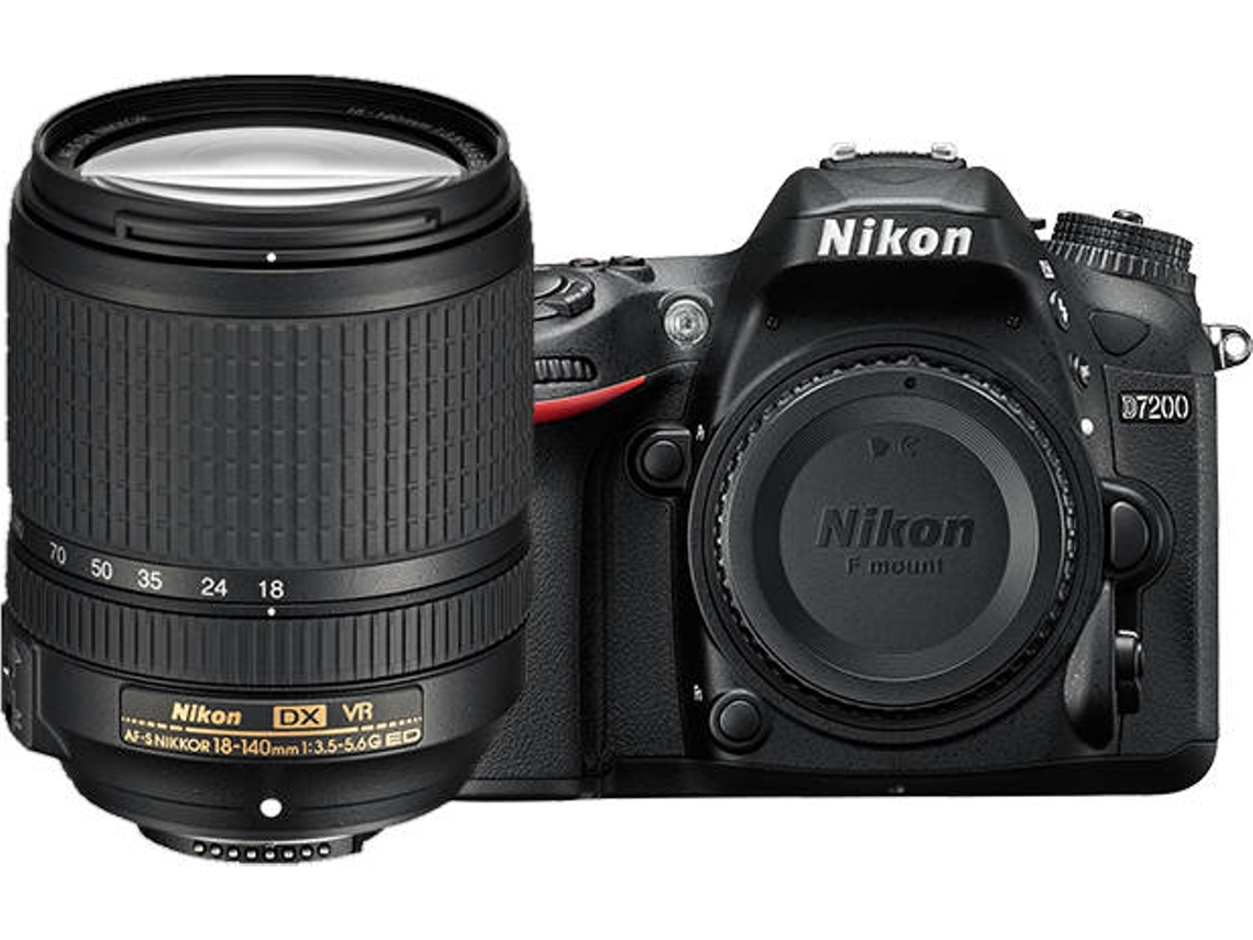 Máquina Fotográfica NIKON D7200 + AF-S DX NIKKOR 18-140mm (DX