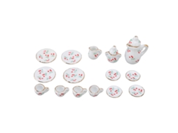 Set De Chá Para Casita De Muñecas 15 Piezas Mini Cerámica Tazas Miniatura Accesorios Modelo B