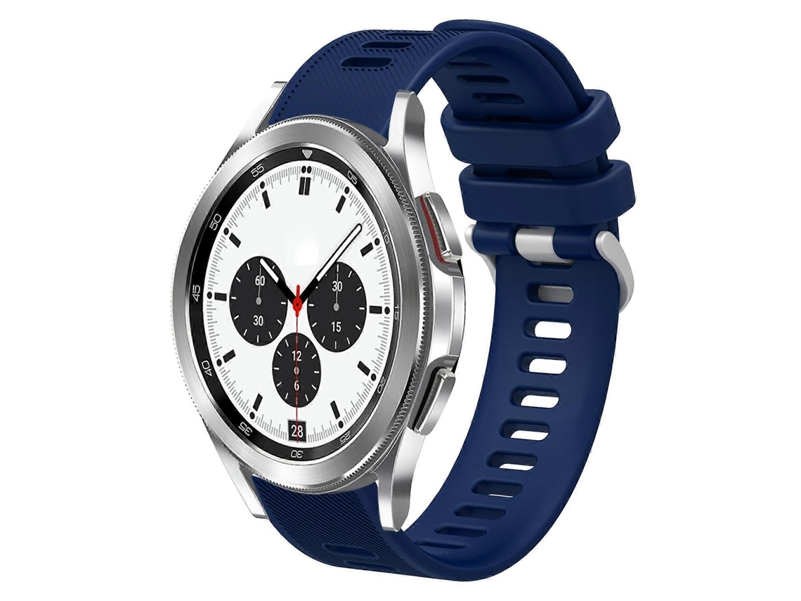 Pulseira De Silicone Sarjada De Cor Sólida Para Samsung Galaxy Watch4 Classic 42mm 20mm