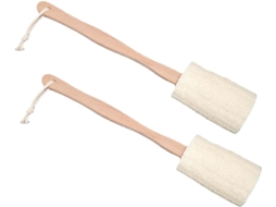 Lurelia Pack De 2 Buchas Vegetais De Banho Para Costas, Bucha Natural, Cabo Longo E Cerdas Macias