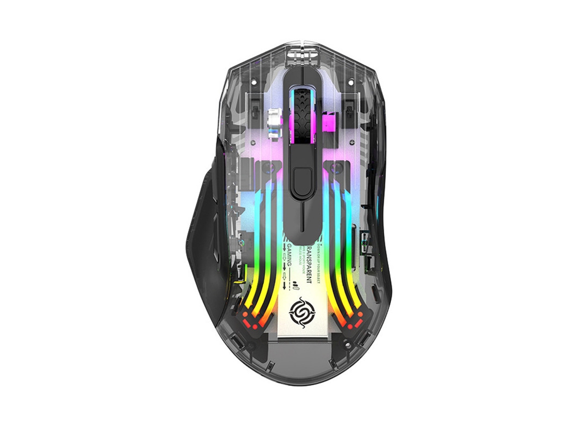 Rato Yizhood Bm530 Jogos Sem Fio Compatíveis Com Bluetooth Recarregável Para Computador Gamer Silencioso Usb Rgb Preto