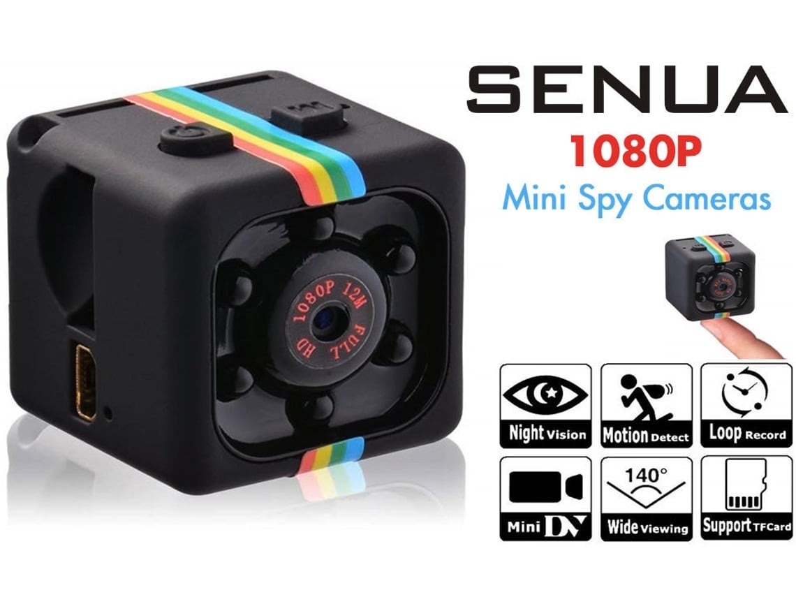 Mini Câmera 1080P Gravador de Áudio de Vídeo Portátil Sem Fio com Visão Noturna e Detecção de Movimentopreto YIZHOOD