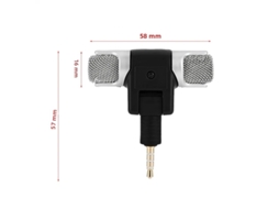 Microfone Estéreo Compatível com Dispositivos Android e Apple, Conector de 3,5 Mm, Acabamento Dourado, Condensador Sem Fio. MDUG