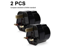 2x Adaptador De Viagem Adaptador Plug Para Inglaterra Travel Plug Power Adapter Eu Para Uk Socket Plugue De Viagem Hengjian