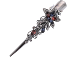 Presilha de cabelo vintage em metal marrom, leve e confortável, para mulheres.