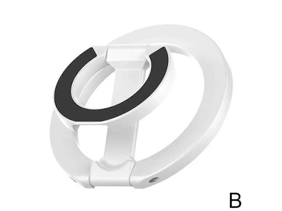 Suporte de anel magnético duplo AQUAFORGE para celular, compatível com MagSafe, acessórios, branco
