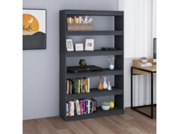 Vidaxl Estante/divisória 100x30x167,5 Cm Pinho Maciço Cinzento