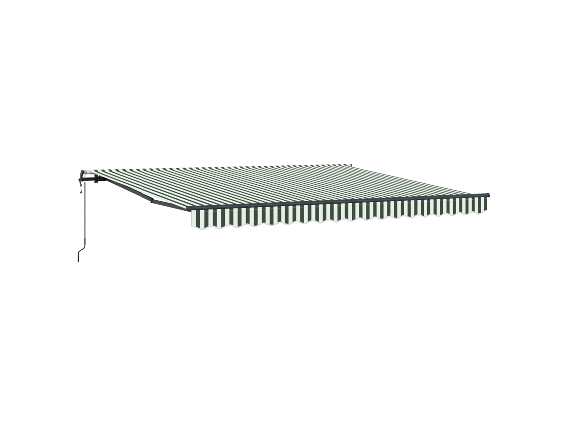 Conjunto 1 Toldo Retrátil Vidaxl Verde Tecido (400 × 300 Cm)