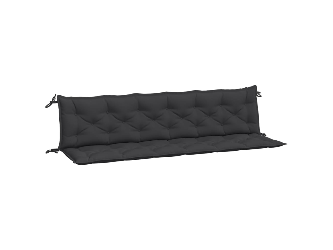 Garden Bench Cushion, Garden Bench Cushions Vidaxl Preto Tecido (200 X 50 X 7 Cm)