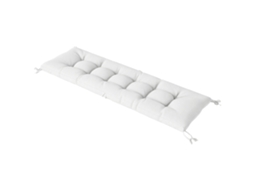 Almofada Para Banco Exterior Com Tiras De Fixação Proteção Uv50+ Recuperação Lenta Interior 198x65x13 Cm Creme