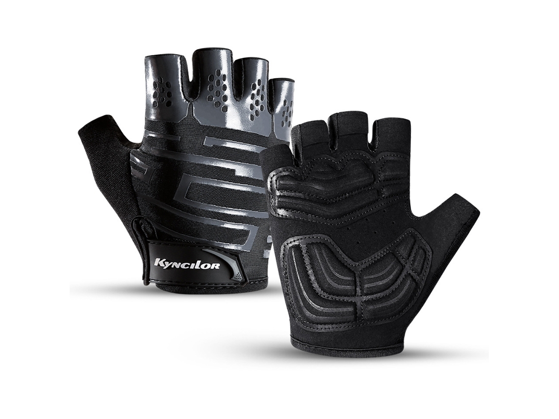 Luvas De Ciclismo Para Homem E Mulher, Luvas De Bicicleta Sem Dedos Com Anti Derrapante Para Mtb E Passeios (preto)