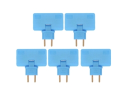 Jeffergarden Conjunto De 5 Adaptadores Tomada Sem Fio Com Extensão 180 Graus(1 Para 3 Tomadas Europeias) 110, 250v Azul