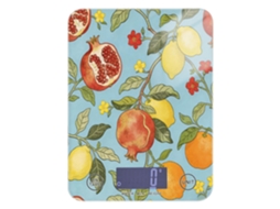 Balança Digital De Cozinha Pequena William Morris Azul Culinária, Romã E Limão, 5kg 5g, Balança De Cozinha Digital