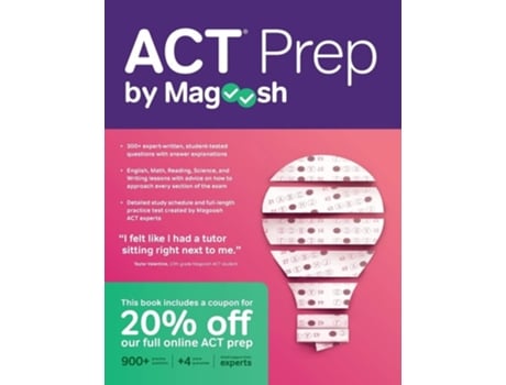 Livro Act Prep By Magoosh Act Prep Guide With Study Schedules, Practice Questions, And Strategies To Improve Your Score De Magoosh (inglês)