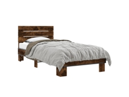 Bed Frame, Bed Frames Vidaxl Marrom Madeira Processada (90 X 200 Cm)