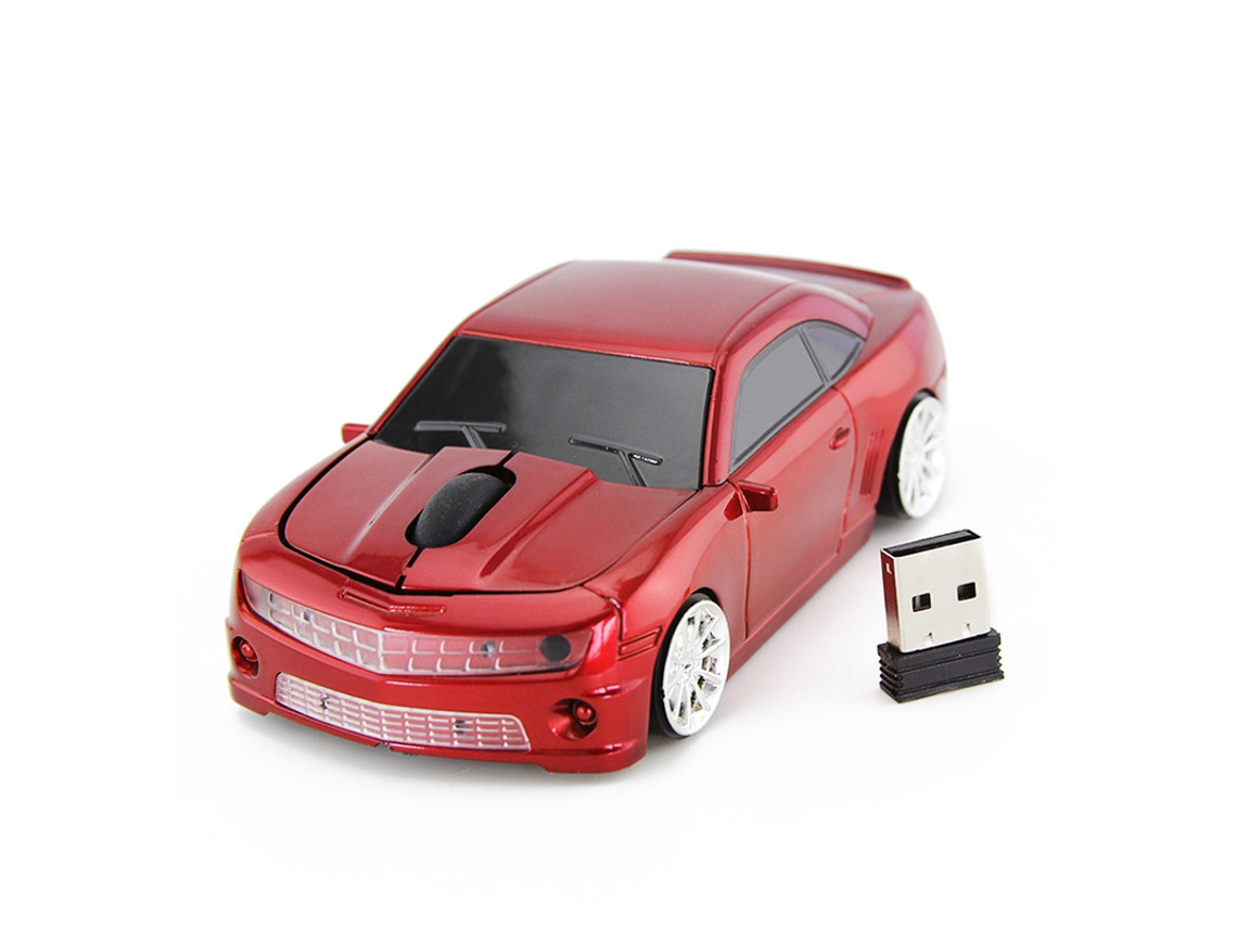Rato Yizhood Forma De Carro Computador Sem Fio Mini Carro De Corrida Usb 3d 1600 Dpi Óptico Bonito Crianças Presente Para Pc Laptop Vermelho