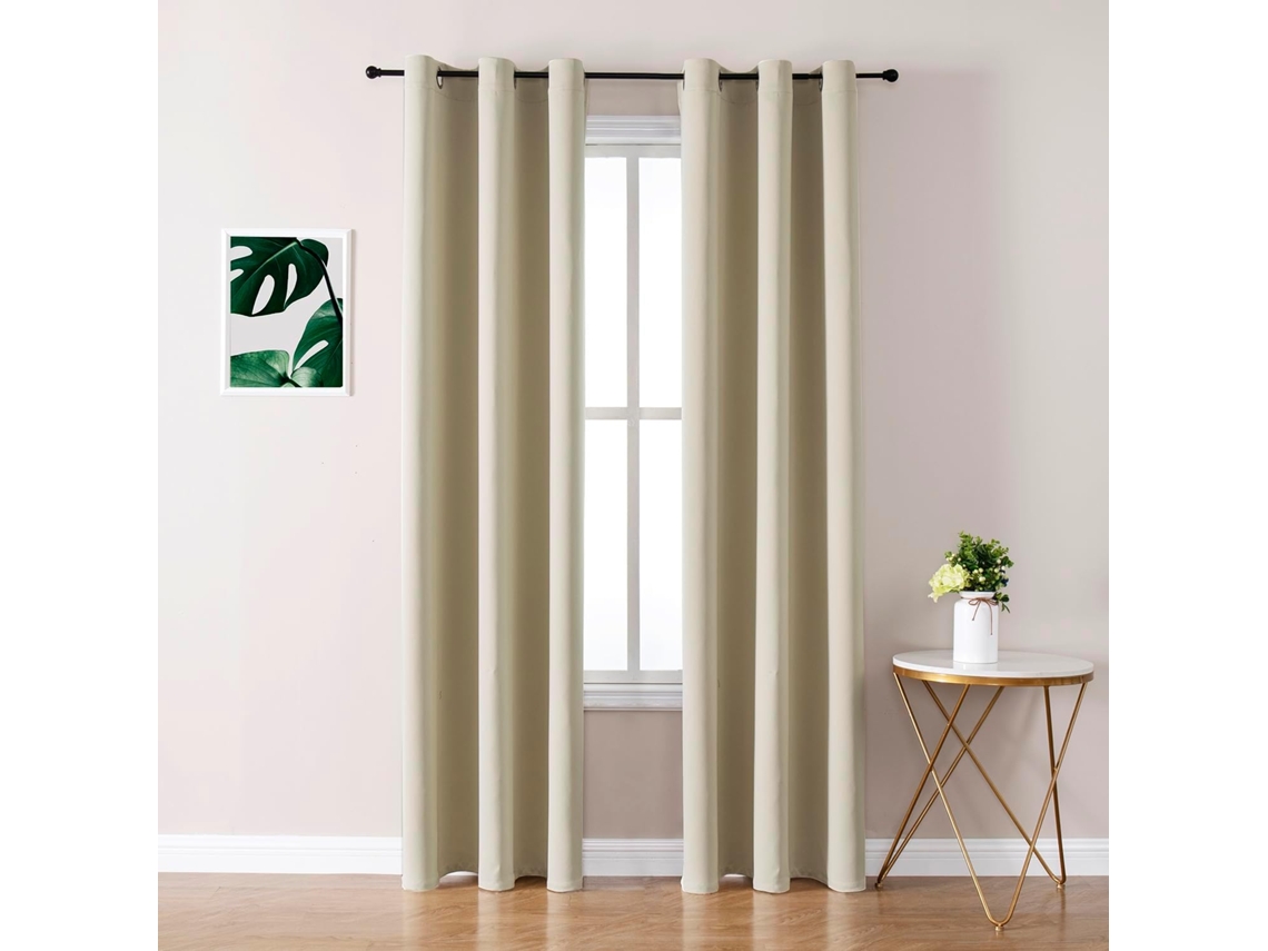 Cortinas Blackout De 78 Polegadas De Comprimento Para Quarto - Jogo De 2 Painéis Com Laços, Isolamento Térmico, Cortinas Blackout Para Sala De