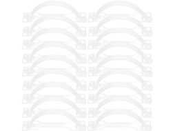 Conjunto De 100 Alças Papelão Pp Branco Para Caixas Leite, Fáceis De Transportar, Ideais Para Uso Em Fábricas E