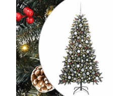 Árvore De Natal Artificial Com Luzes Pré Iluminadas Vidaxl Verde Pvc (99 X 99 X 180 Cm)