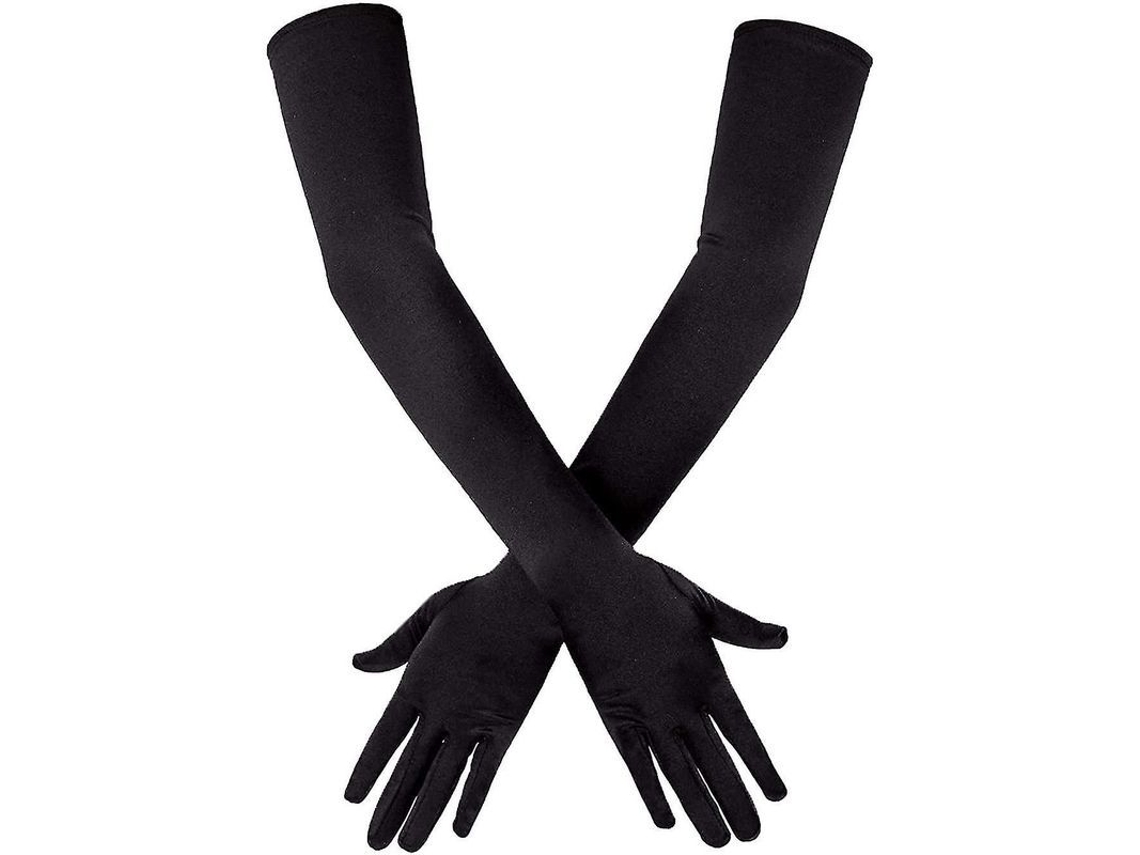 2026 guantes de Seda Largos de Codo, 53 Cm Elásticos para Fiesta, Baile Y Eventos Especiales, Diseño Clásico Y Cómodo