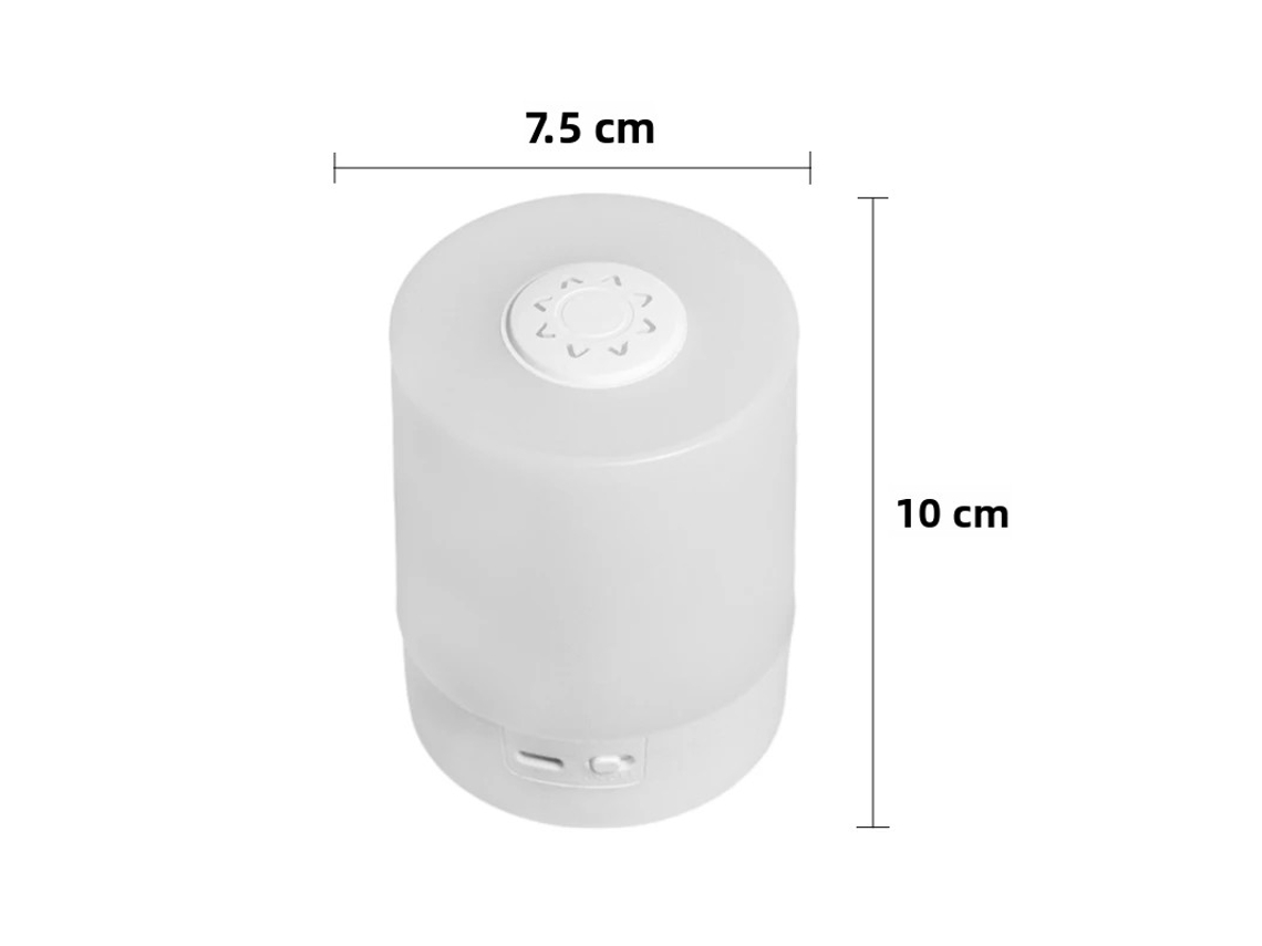 Luz Noturna Led, Carregamento Sensível Ao Toque, Intensidade Regulável, Cúpula Redonda em Abs. MDUG (estilo A)