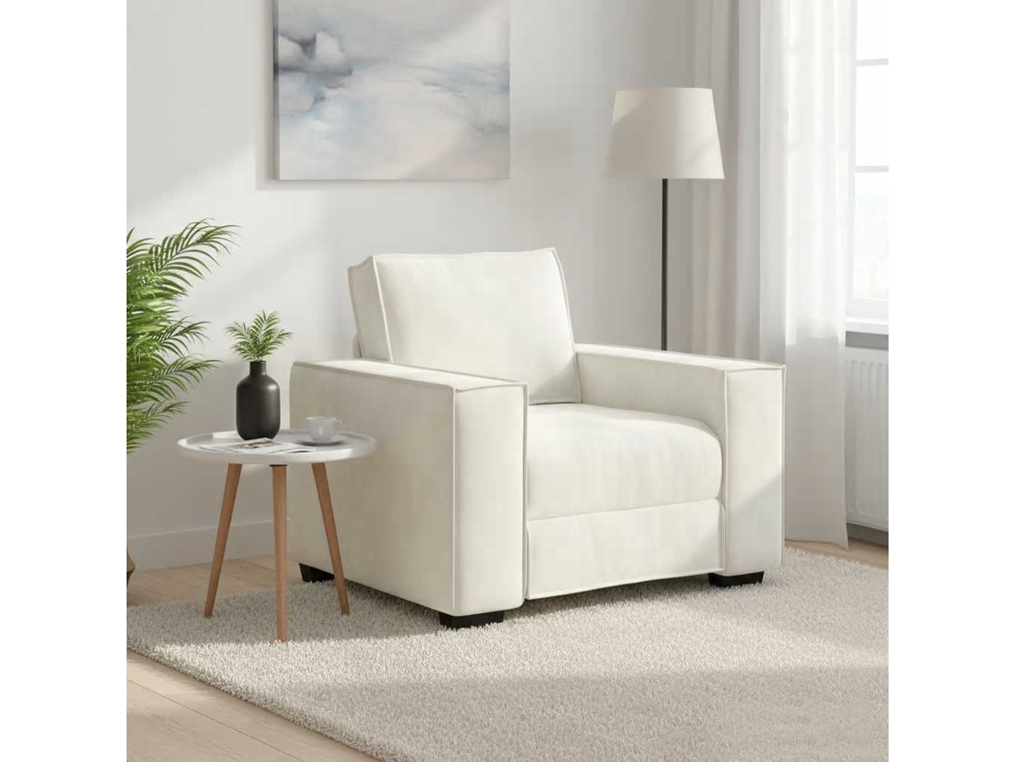 Vidaxl Poltrona 100x78x84 Cm Veludo Creme