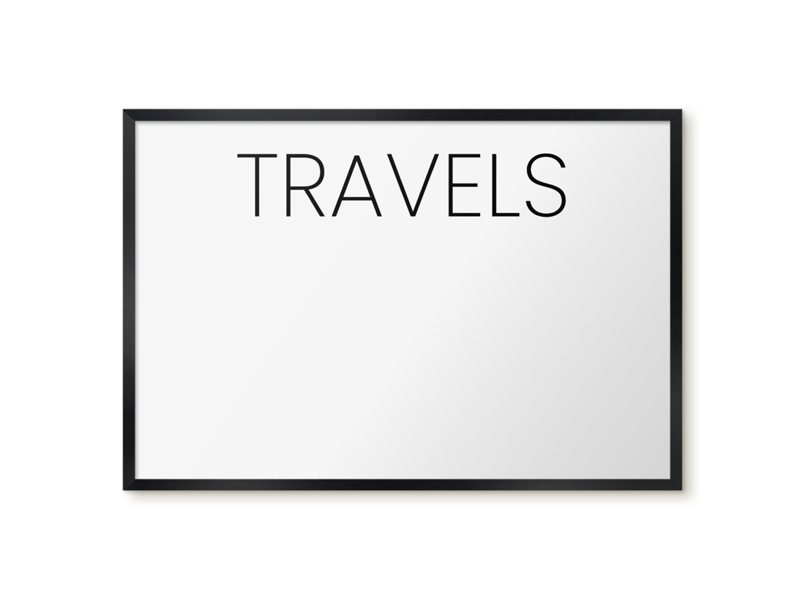 Magnetic Glass Board Travels For The Hall Espelharte (60x40 Cm)