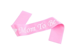 Laxiscreed Faixa De Mom A Be Azul/rosa Com Letra Para Festa De Nova Mamã E Presente Kinder