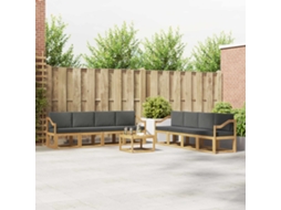 Vidaxl Conjunto De Sofás Para Exterior 9 Pcs Branco E Antracite