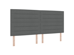 Conjunto 1 Cama Box Vidaxl Cinzento Tecido (200 X 200 Cm)