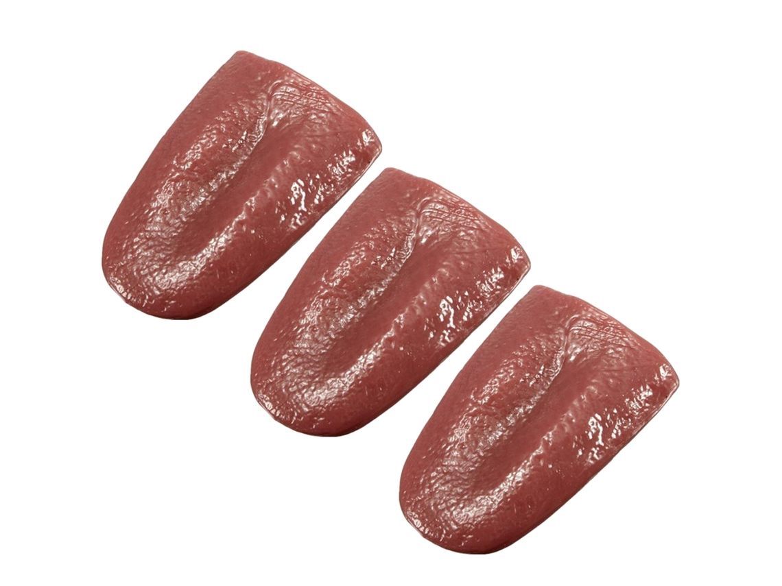 3pcs Línguas Simuladas Realistas Borracha Flexível Para Festas Brincadeiras Magias