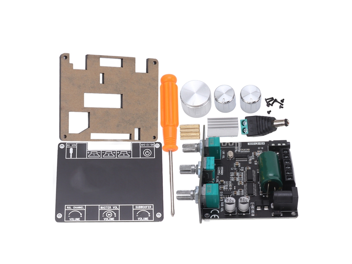 Placa Amplificador Bluetooth 2.1 Canais 2x50w 100w Subwoofer Hifi Controle App Bt 5.1 Módulo Amplificador