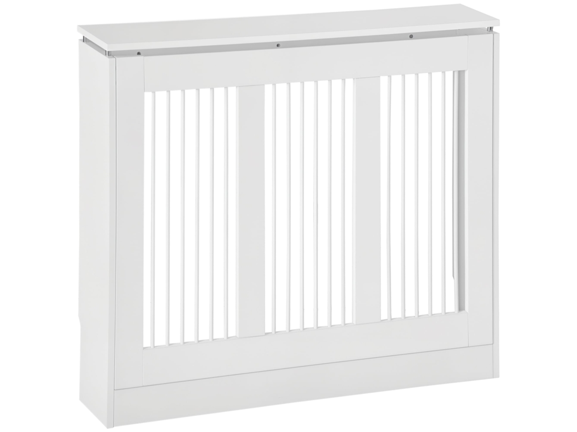 Capa para radiador de lâminas, moderna, antitombamento, 90x18x84cm, branco BTFORUS