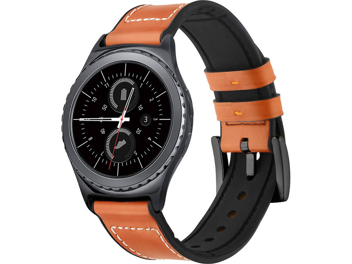 Pulseira pele WISETONY  Apple Watch 22mm Laranja