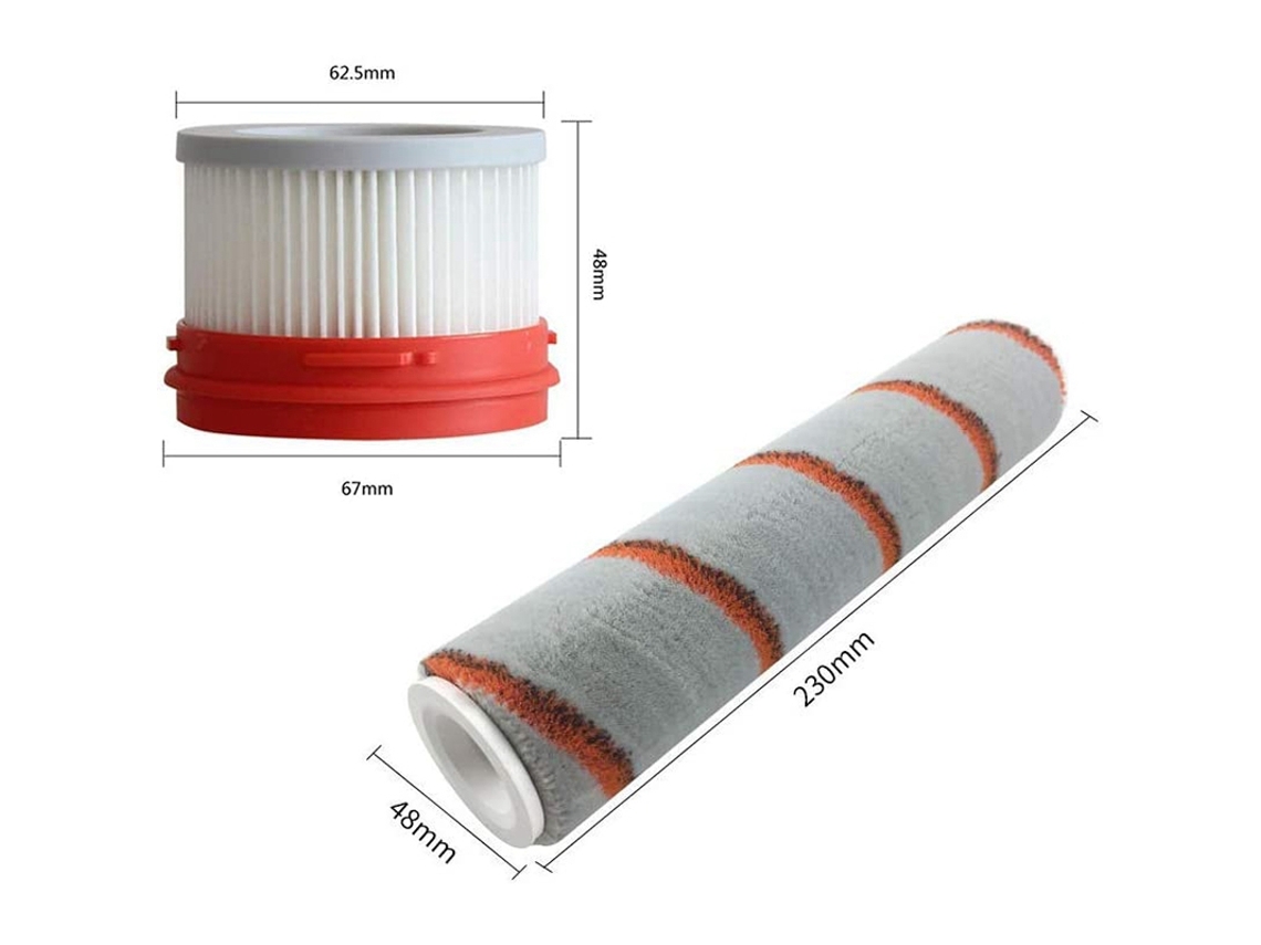 Acessório para Aspiradores XIAOMI 6 dreame v9 v9 pro v10 hepa Filtro rolo escova
