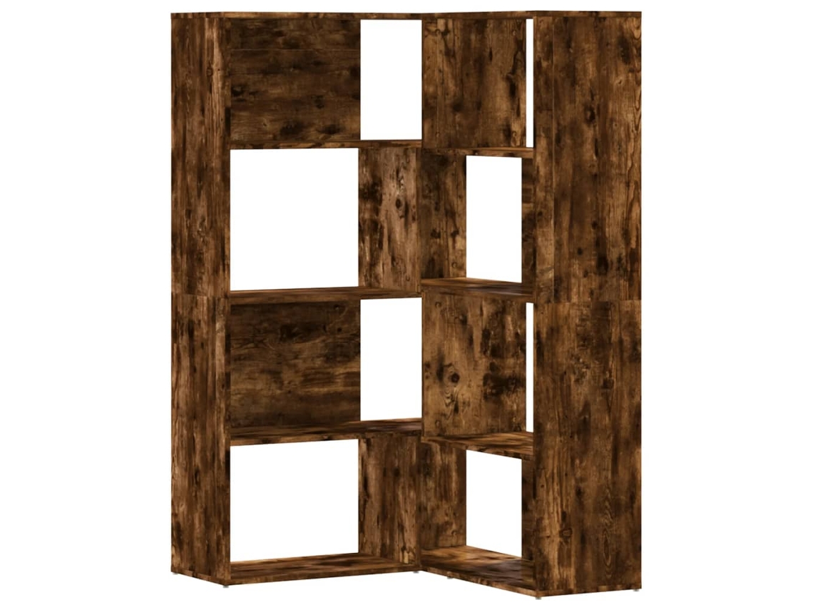 Corner Bookcase, Corner Bookcases Vidaxl Marrom Madeira Processada (n/a)