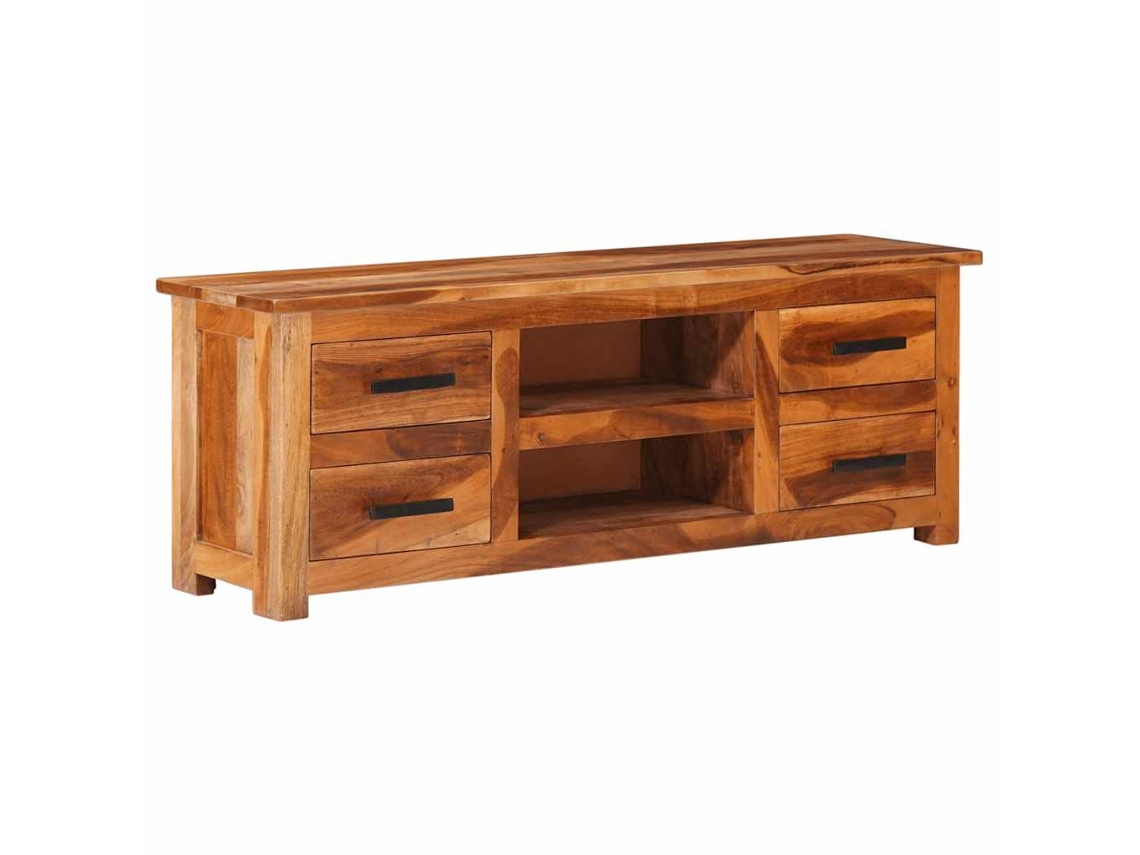 Vidaxl Móvel De Tv 110x30x40 Cm Madeira Maciça