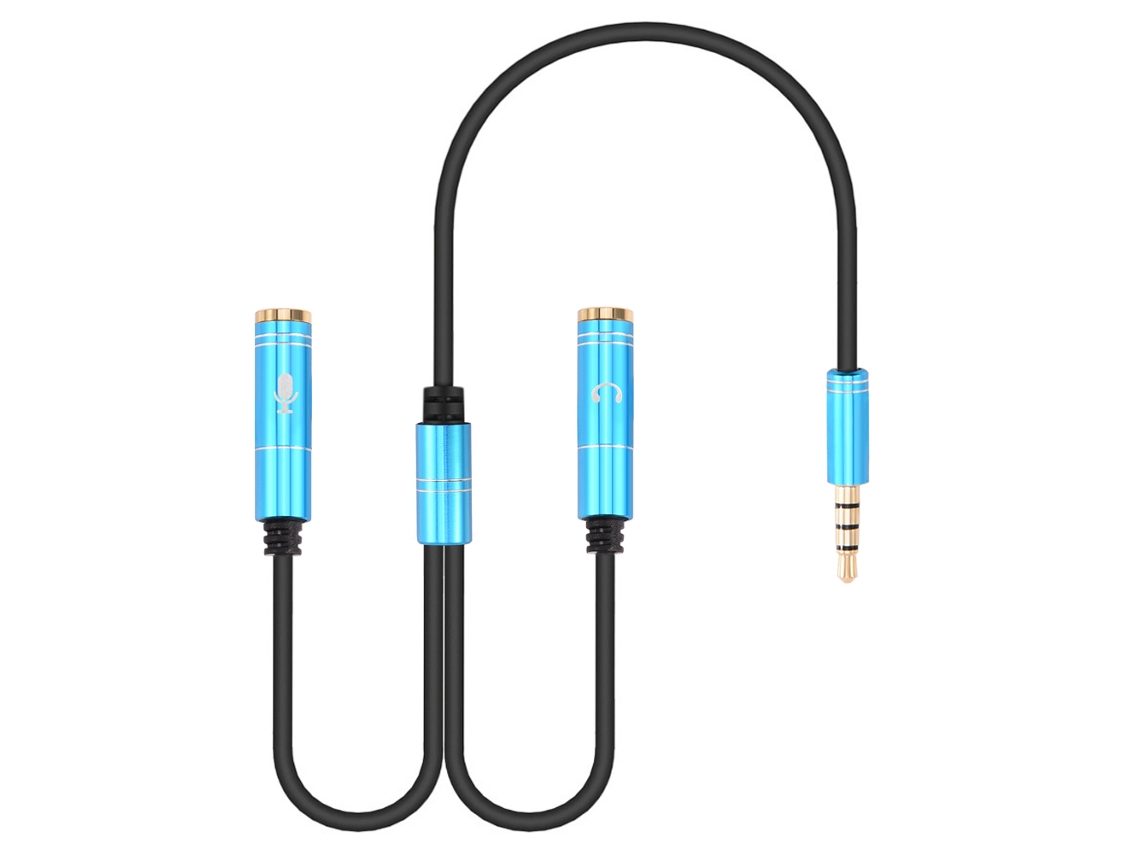 Cabo Áudio 1 para 2 LAXISCREED 3.5mm Fone Mic