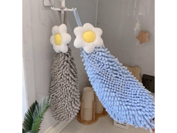 Pacote com 2 Toalhas de Pendurar Macias e Fofas em Chenille com Estampa de Flores Divertidas a AQUAFORGE